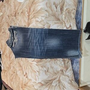 Like new men's Rock Revival Jean's " Ronnie  " boot cut Denim Jean's 34×32